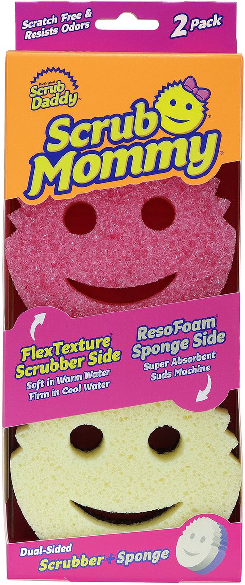 Scrub Mommy Schoonmaakspons – Roze – 2 stuks