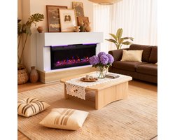 HOMAVO 36'' Elektrische Sfeerhaard met Meubel - 1000/2000W Elektrische Haard met Verwarming -…