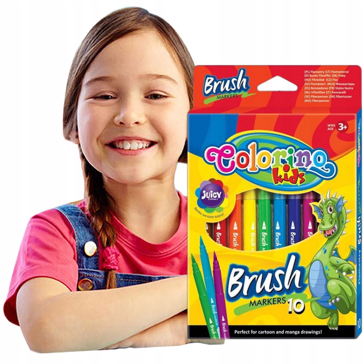 Colorino Brush Pen Set - 10 levendige kleuren