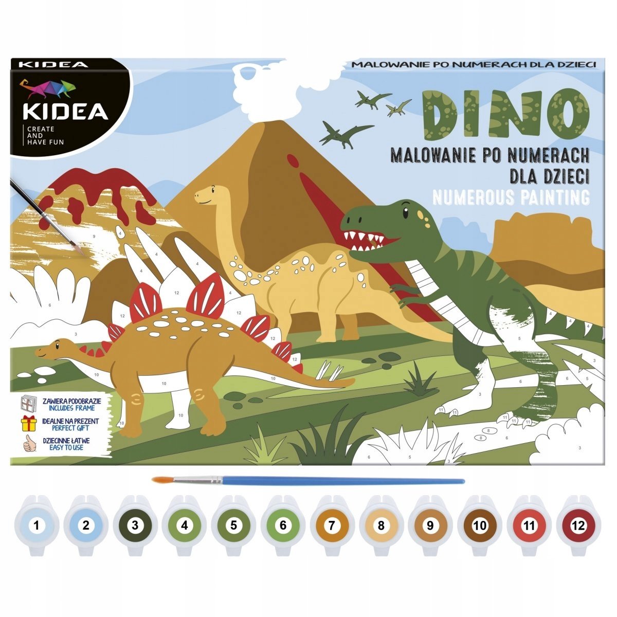 Dino Schilderen op Nummer Kit - Creatief Hobby Schilderen