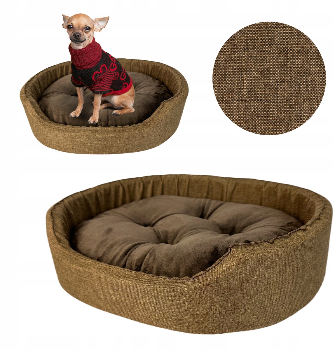 Waterproof Hondenkussen Kattenmand Maat S Bruin