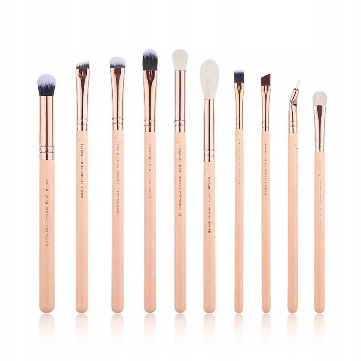 Jessup T452 Make-up Kwasten Set - 10 stuks, Peach Puff/Rose Gold