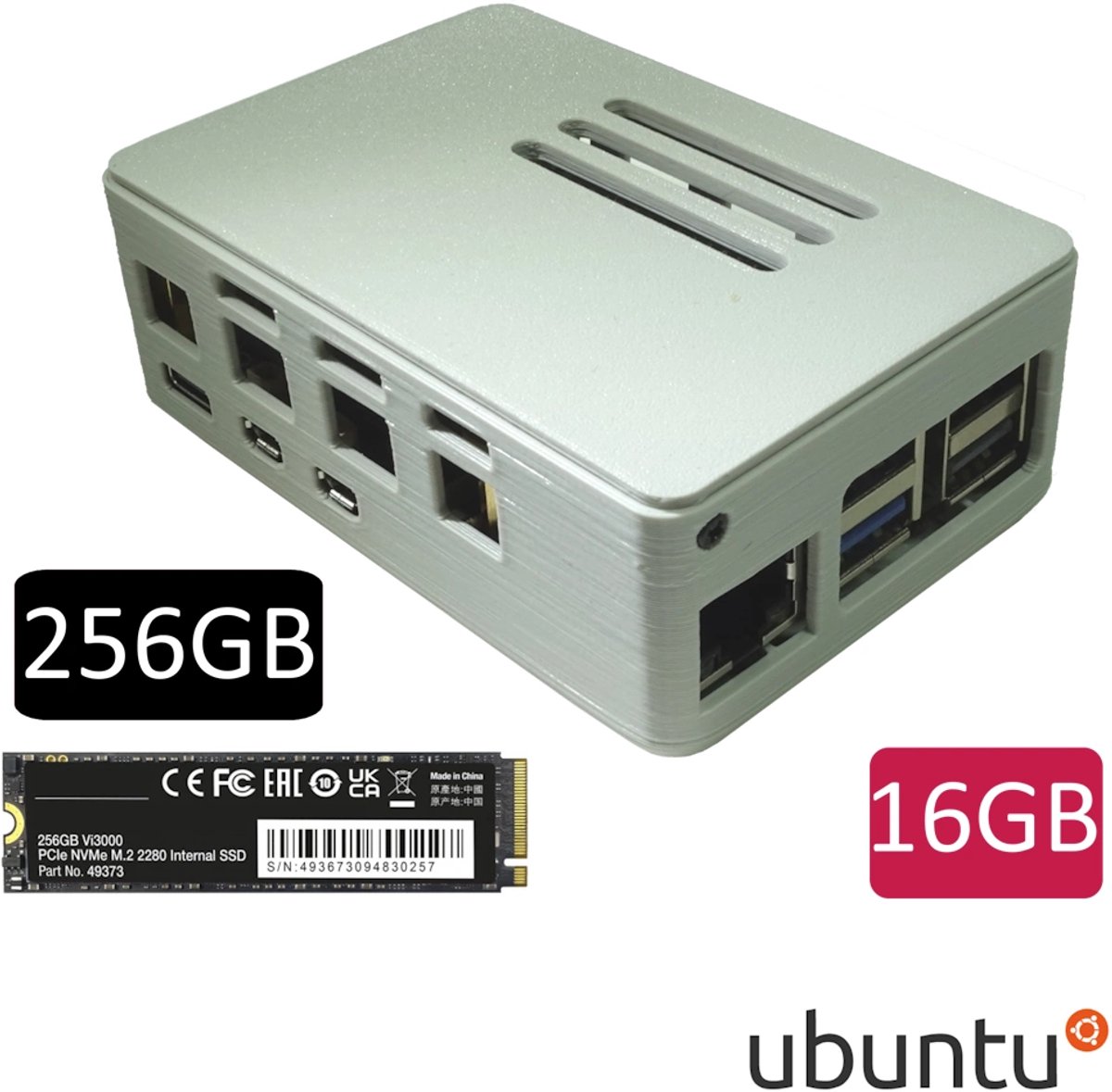 Raspberry Pi 5 16GB met NVMe SSD en Ubuntu - Bol