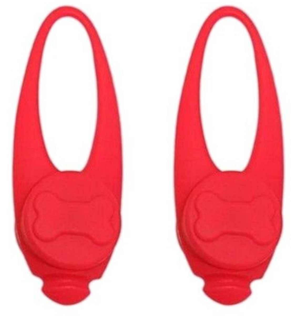Led veiligheidslampje voor om hondenhalsband rood - clip on