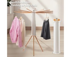 Mila Shop Droogrek - Wasrek - Droogtoren - Opvouwbaar - Droogmolen - Droogrek inklapbaar - Wasmolen voor buiten - Camping - Boomtak droogrek