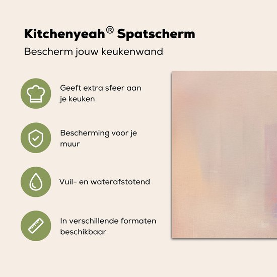 Spatscherm keuken 60x30 cm - Kookplaat achterwand Gitaar - Pastel - Schilderachtig - Muurbeschermer - Spatwand fornuis - Hoogwaardig aluminium