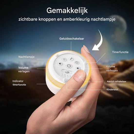 Gsedaox-White Noise Machine -Witte ruis - Slaaphulp -Volwassenen en Baby -24 Rustgevende Geluiden-Wit — afbeelding 3