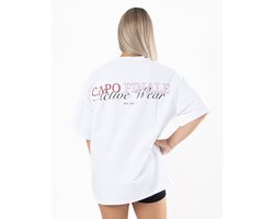 CF Oversized T-Shirt | CAPO FINALE - Woman T-shirt | XL | Kleur Wit | Sportkleding | Activewear | Gymkleding | Fitnesskleding | Sportoutfit | Fitness | Hardlopen | Crossfit | Yoga | Pilates | Krachttraining