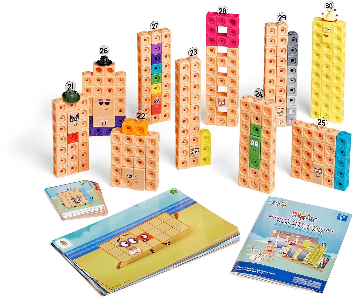 Learning Resources MathLink® Cubes Numberblocks 21-30 Activity Set - 3+ — afbeelding 4