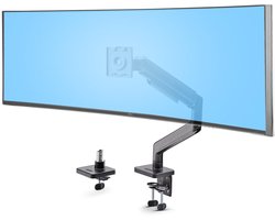 StarTech.com Monitor Arm voor Bureau, Tot 49in 32:9 Ultrawide Curved Monitors, Mechanische Springveer Arm, C-Klem/Doorvoertule, VESA 75x75/100x100, Afstelling zonder gereedschap, Draagvermogen 20kg