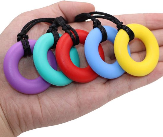 OUYLAF Bijtketting Kauwketting - Kauwketting Kind - Kauwsieraad - bijtketting - bijtketting jongen - 5pcs van OUYLAF — afbeelding 4