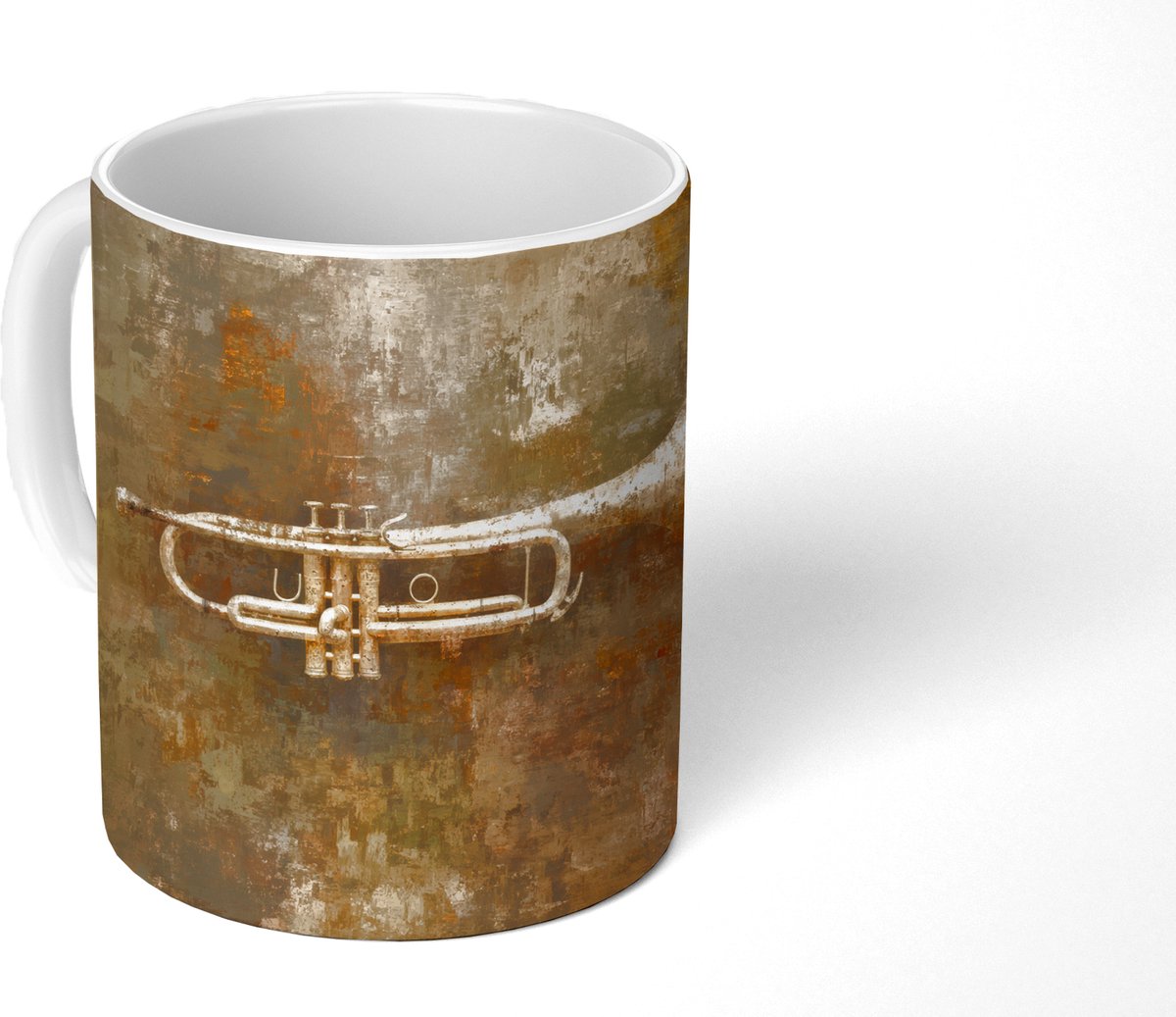 Mok - Koffiemok - Trompet - Geel - Muzikaal - Mokken - 350 ML - Beker - Koffiemokken - Theemok