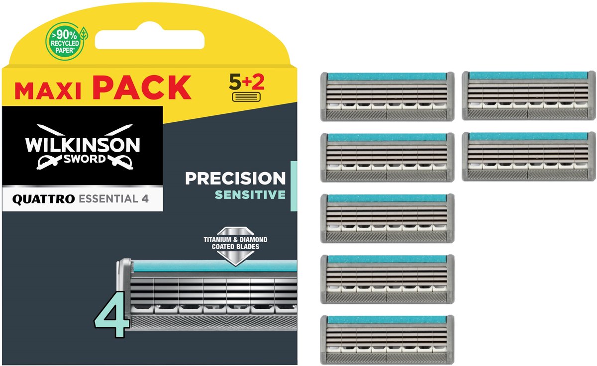 Wilkinson Quattro Titanium sensitive 7 stuks - Scheermesjes