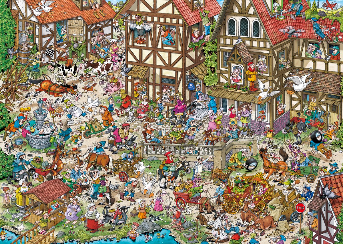 Ravensburger Ray's Comic Series - Time Travel 2 - Middle Ages - 1000 stukjes Legpuzzel — afbeelding 3