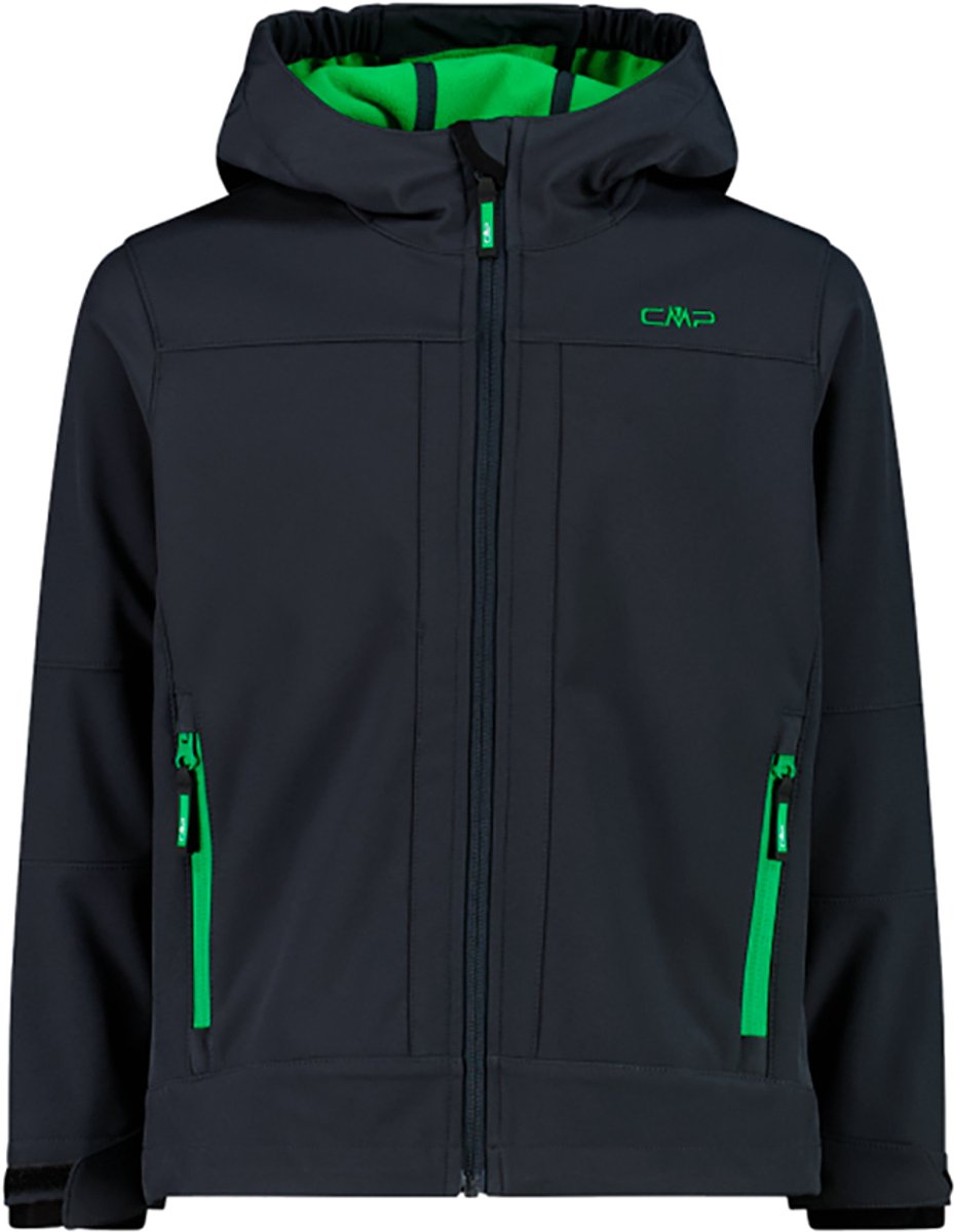 Cmp Fix Hood 3a00094 Softshelljack Grijs 10 Years Kinderen