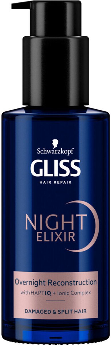 Gliss Night Elixer Overnight Reconstruction - 6 x 100 ml - Voordeelverpakking