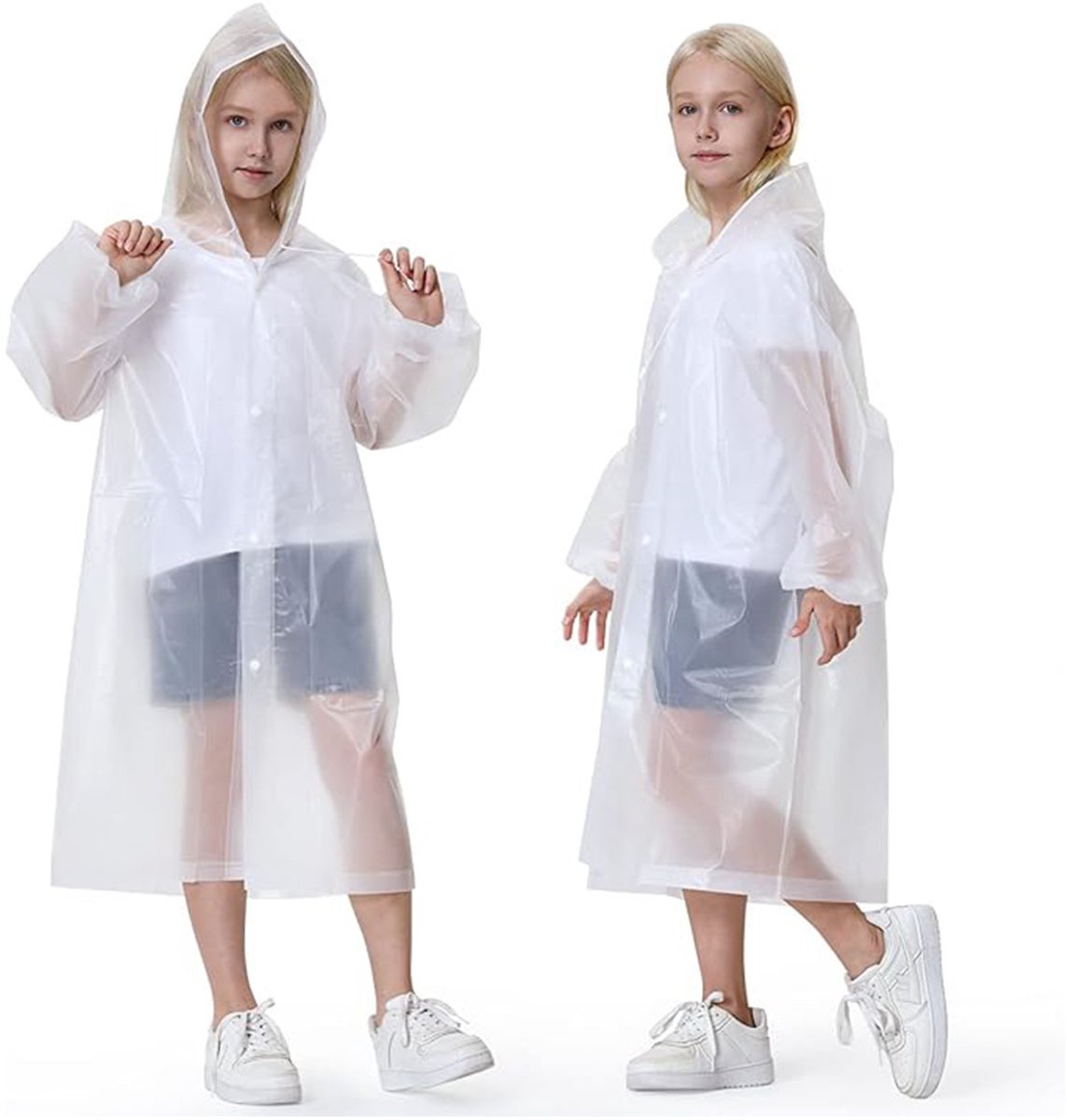 Playshoes - Regenponcho für Kinder - Faltbar - Blau, L