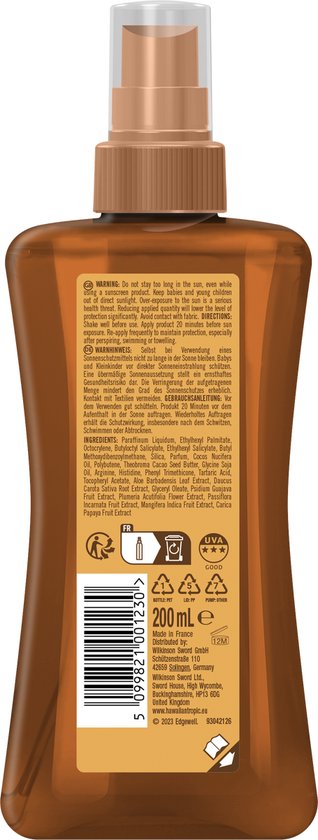 Hawaiian Tropic | Glowing Protection SPF20 Dry Oil Spray 200ml