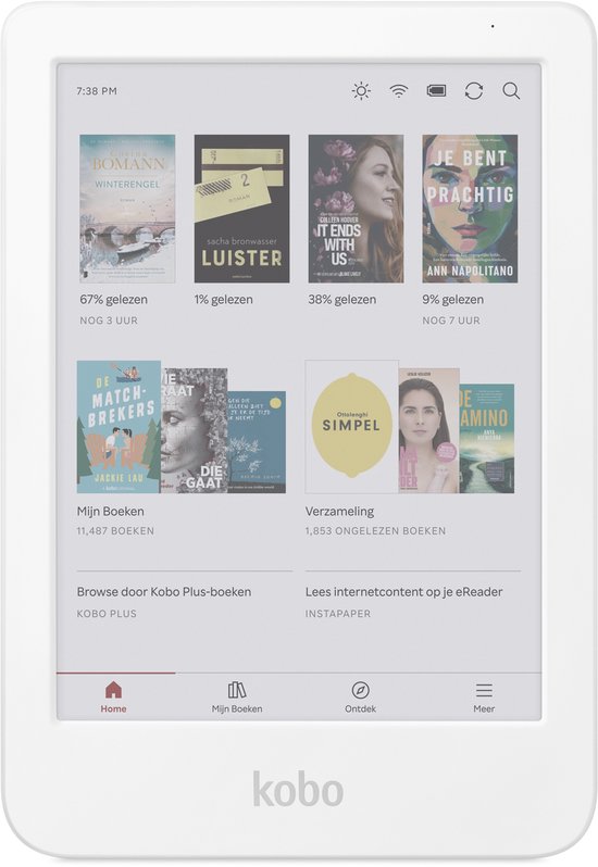 Foto: Kobo clara colour e reader 6 inch kleurenscherm 16gb luisterboeken wit