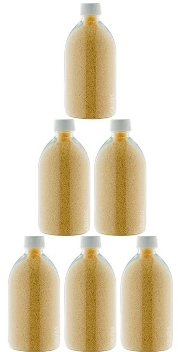 Badkaviaar Zen Moment - 400 gram - Fles met witte dop- set van 6 stuks - bad parels voor in bad