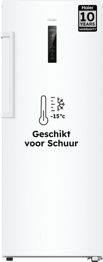 Haier H4F226WDH1 - Vrijstaande Diepvriezer - 226L - Geschikt voor schuur (tot -15°C ) - Total No Frost - Geconnecteerd - Energieklasse D - Externe Touchscreen Display - IJsblokjesmaker - Omschakelbaar naar koelkast
