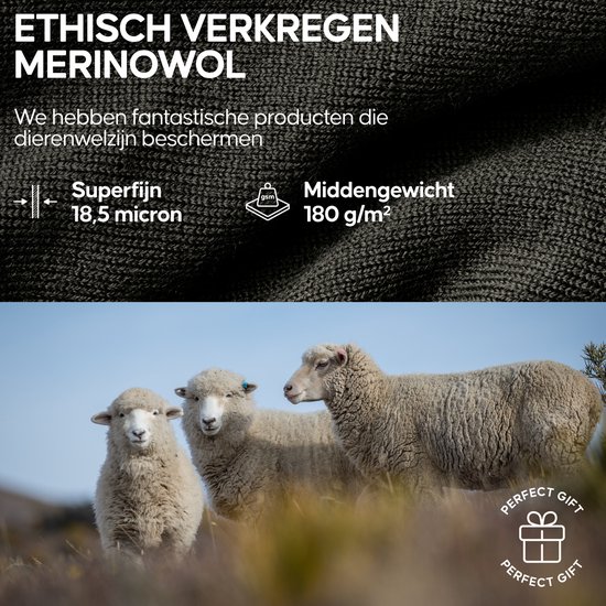 DANISH ENDURANCE Thermoset voor Heren - van Merino Wol - Ademend - Donkergrijs - Maat XXL — afbeelding 5