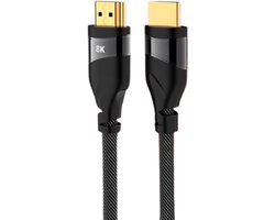 DrPhone High Speed HDMI 2.1 Kabel 48Gbps – 8K@60Hz & 4K@120Hz – UltraHD HDMI-Kabel - Nylon Gevlochten – 0.5M - Geschikt voor o.a Samsung QLED, PS5, PS4, Xbox Series X, Roku & Meer