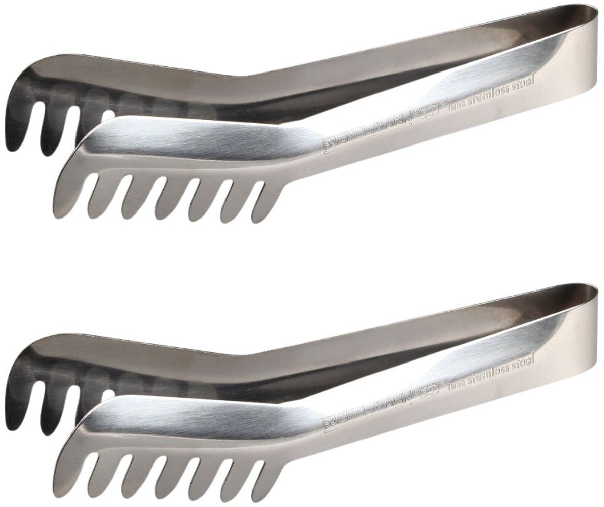 Set van 2 Spaghettitangens, keuken in Roestvrij staal 19 cm Fackelmann