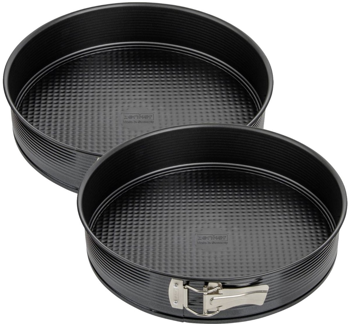 Set van 2 springvormen met scharnier 30 cm Zenker Black Metallic