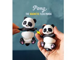 Magnetische Panda Sleutelhanger - Set van 2 – Flexi Panda Peng – Fidget en verzamelitem – Compact & Schattig
