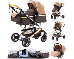 buggy - kinderwagen 3 in 1 - Draagbare Reizen Kinderwagen Aluminium Frame Opvouwbare Kinderwagens Hoge Landschap Auto voor Pasgeboren Baby
