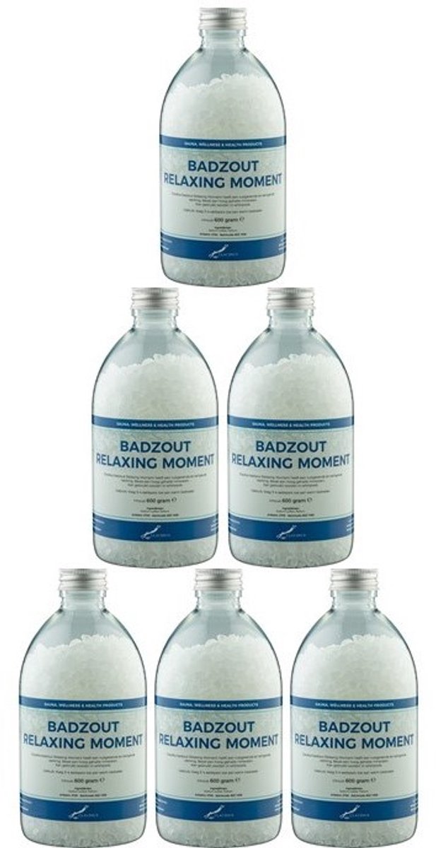 Claudius Badzout Relaxing Moment - 600 gram - Fles met aluminium dop - set van 6 stuks