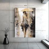 Tableau sur toile Femme - Art abstrait - Décoration murale - 120x80x2 cm