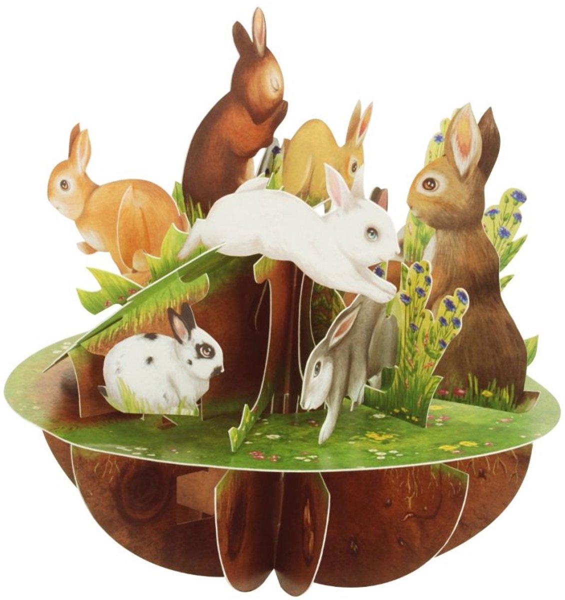 3D Kaart Rabbits - Santoro London Pirouettes