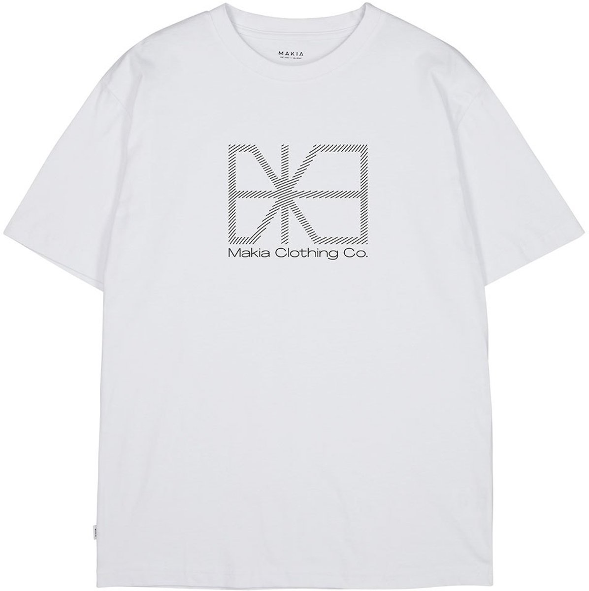 Makia Flagline T-shirt Met Korte Mouwen Wit S Man