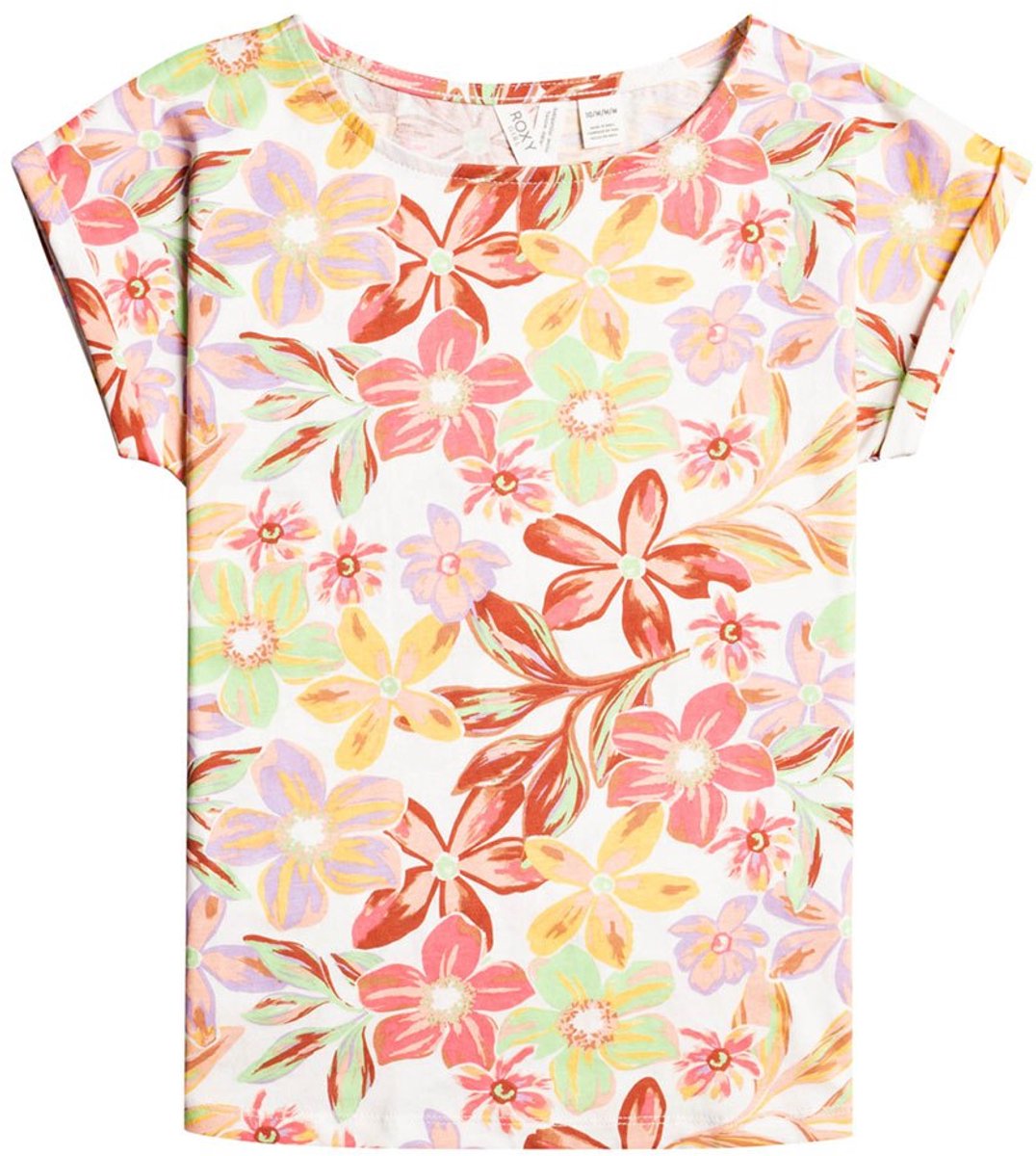 Roxy African Sunset T-shirt Met Korte Mouwen 14 Years Meisje Wit