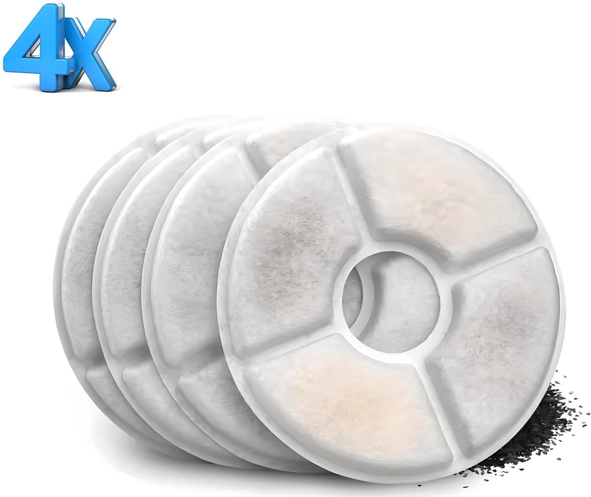 BlueTime - Drinkfontein Filters - Filter Drinkfontein - Drinkfontein filters - Navulling - Kat - Navulling set 4 stuks