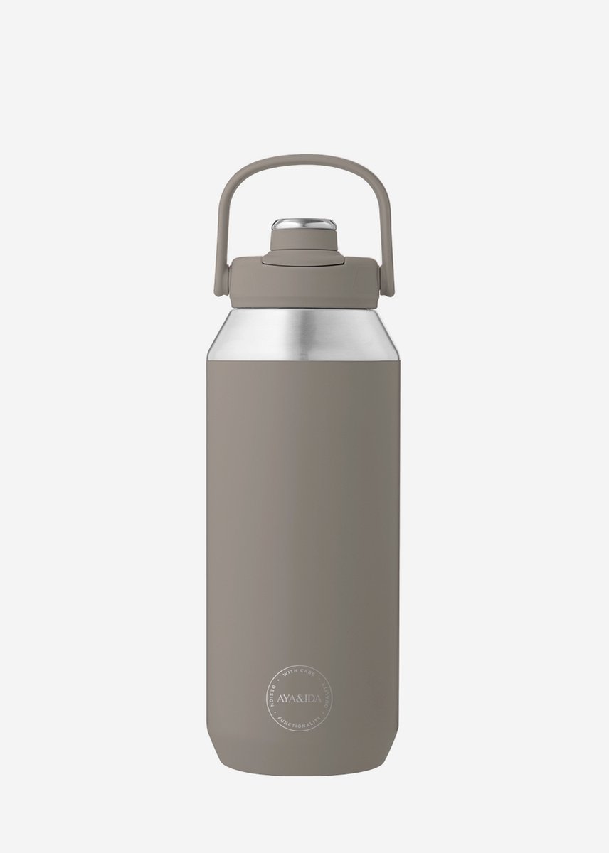 AYA&IDA - Sports Bottle - Drinkfles - Thermosfles - waterfles - RVS - 950 ml - Driftwood