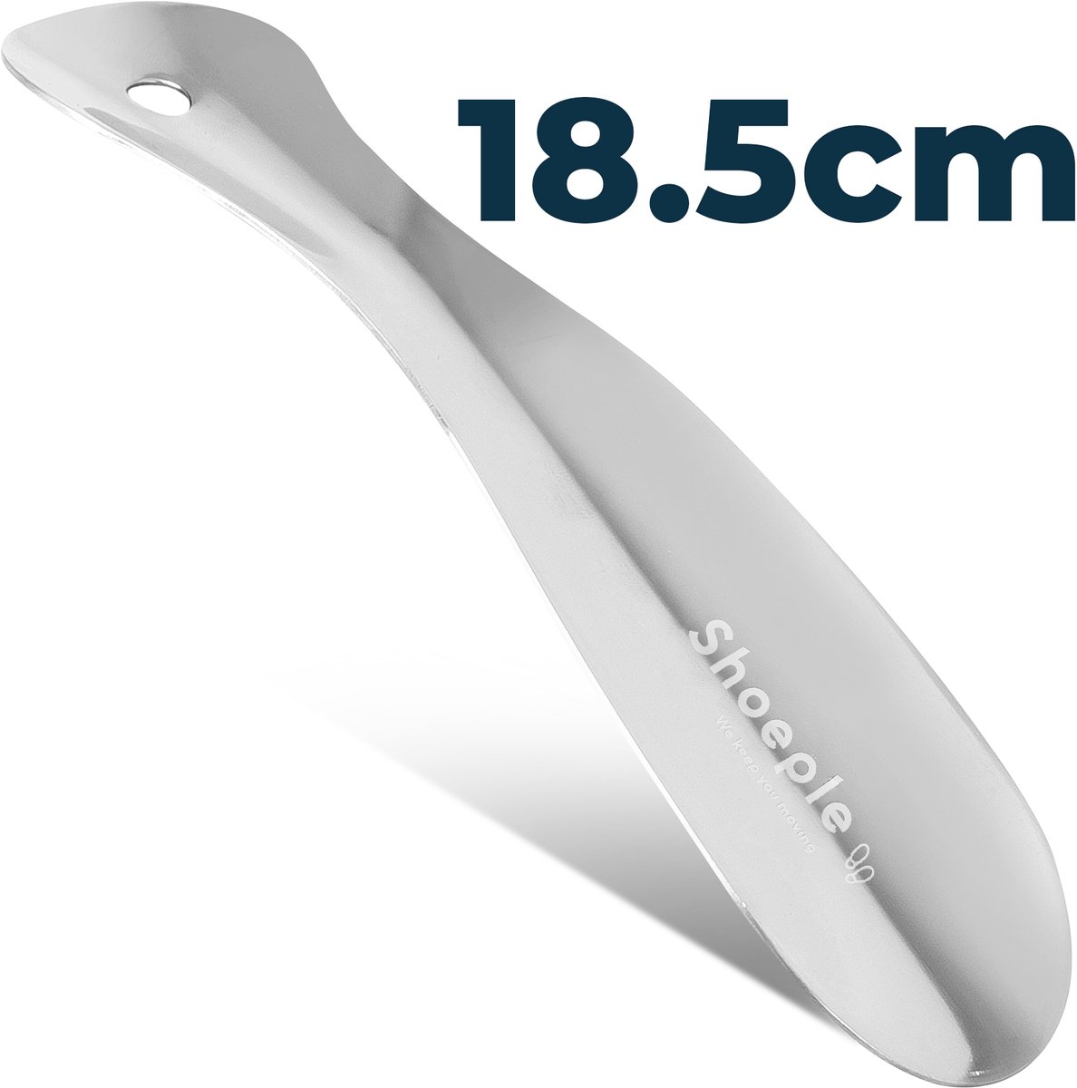 Shoeple Schoenlepel - 18,5cm Lang - RVS Duurzaam en extra sterk - Zilver