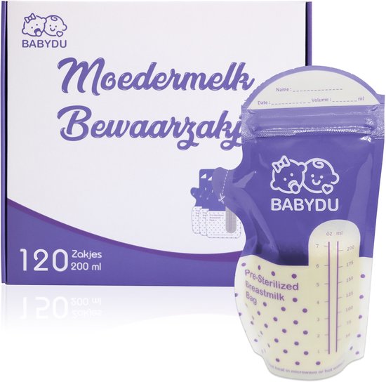Sacs de rangement pour lait maternel BabyDu - Sacs d' Allaitement - 150 pièces
