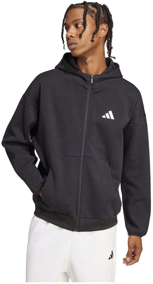 Adidas Future Icons Small Logo Sweatshirt Met Rits S Regular Man Zwart