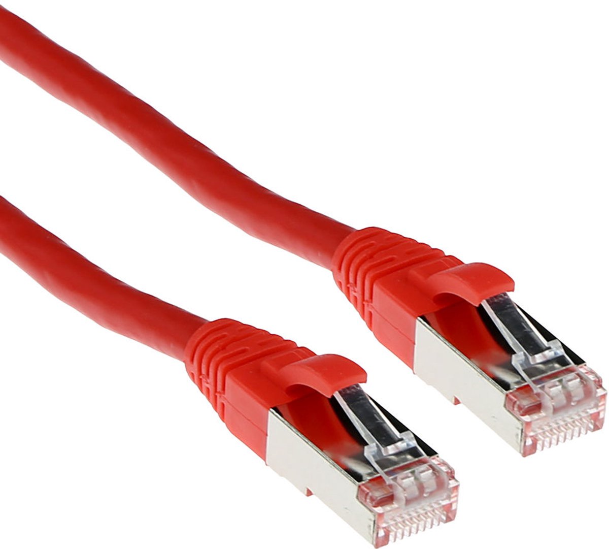 ACT FB6525 SFTP CAT6A Patchkabel Snagless | RJ45 Connectoren | Rood | 25 meter
