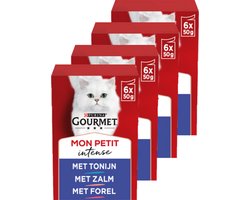 Gourmet Mon Petit Intense - kattenvoer natvoer - Vis - 24 x 50 g
