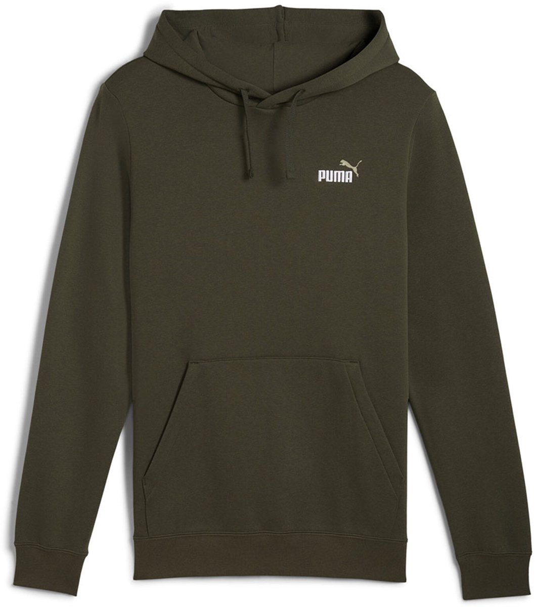 Puma Ess 2 Color Small Fl No 1 Logo Hoodie S Man Olijf