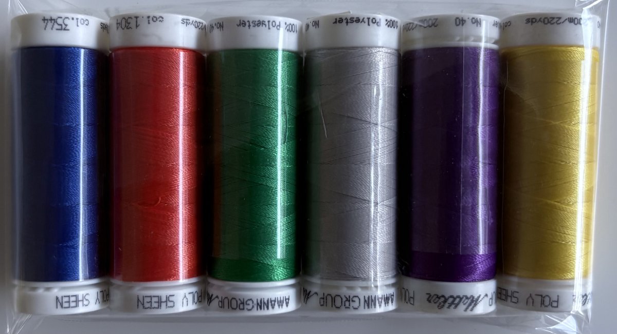 Mettler Borduurgaren voordeelset - 6 stuks x 200 meter - Poly Sheen Multi - Mettler - borduurgaren - multi kleuren