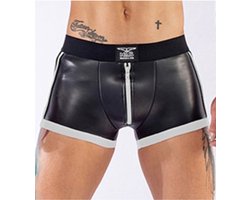 Mister B Neoprene Pouch Shorts Black White - XS