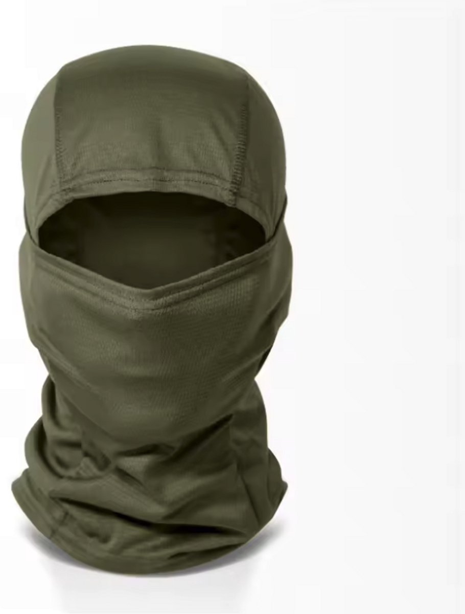 Ulanax Balaclava Leger Facemask Tactisch Masker Isolerend en Sneldrogend Sjaal Bivakmuts Helmmuts Haarnet 45 gram Groen