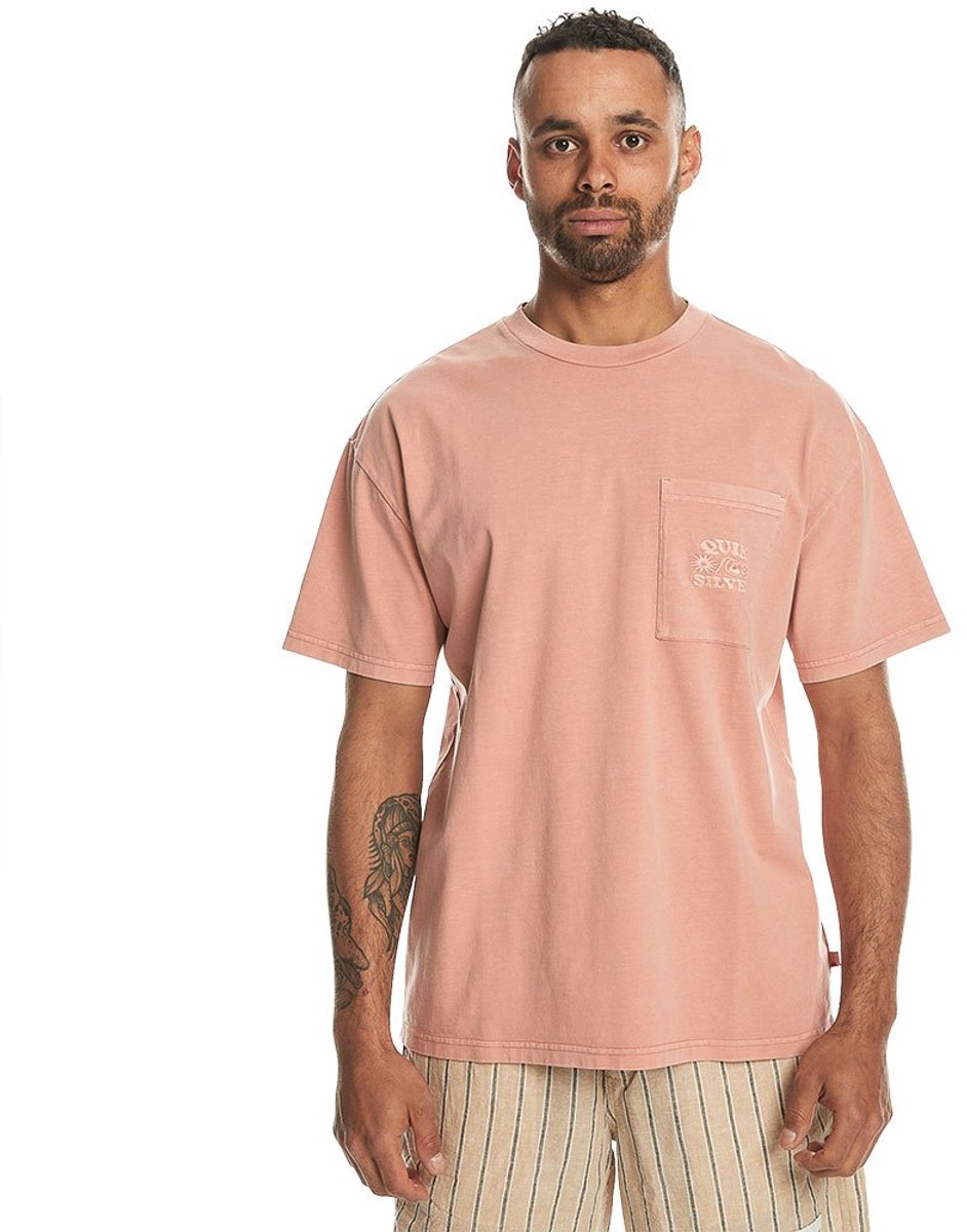 Quiksilver Blanknat Dye T-shirt Met Korte Mouwen L Man Canyon Clay