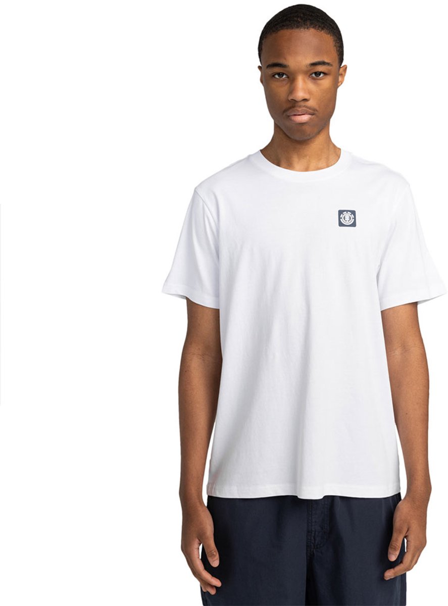 Element Joint Texture T-shirt Met Korte Mouwen Man Wit
