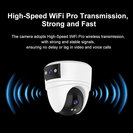 HD Dual Lens Indoor Camera Full Color Nachtzicht WIFI（Met 32G geheugenkaart） — afbeelding 5